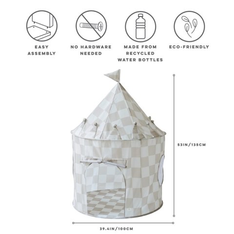 3 Sprouts 3 Sprouts Namiot dla Dzieci Recycled Checkerboard Beige 3 Sprouts 3 Sprouts Namiot dla Dzieci Recycled Checkerboard Beige