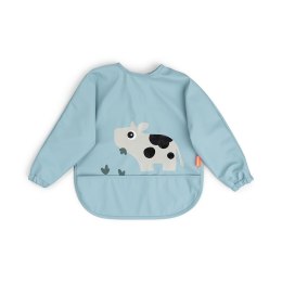 Done by Deer Done by Deer Śliniak z Rękawami 6-18m Tiny Farm Blue