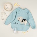 Done by Deer Done by Deer Śliniak z Rękawami 6-18m Tiny Farm Blue