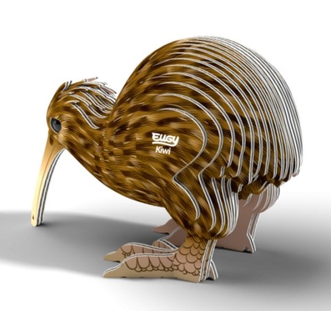 Eugy Eugy Układanka Eko 3D Brązowe Kiwi Eugy Eugy Układanka Eko 3D Brązowe Kiwi