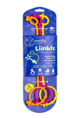 Mobi Mobi Zestaw Trzech Silikonowych Pasków do Zabawek Liinklz