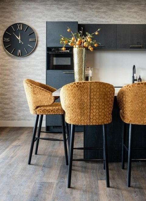 Richmond Interiors RICHMOND krzesło barowe INDIGO GOLD Richmond Interiors RICHMOND krzesło barowe INDIGO GOLD