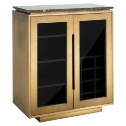 Richmond Interiors RICHMOND komoda FINSBURY 101 cm - mosiądz, szkło, marmur, MDF