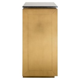 Richmond Interiors RICHMOND komoda FINSBURY 101 cm - mosiądz, szkło, marmur, MDF