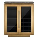 Richmond Interiors RICHMOND komoda FINSBURY 101 cm - mosiądz, szkło, marmur, MDF Richmond Interiors RICHMOND komoda FINSBURY 101 cm - mosiądz, szkło, marmur, MDF