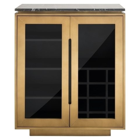 Richmond Interiors RICHMOND komoda FINSBURY 101 cm - mosiądz, szkło, marmur, MDF Richmond Interiors RICHMOND komoda FINSBURY 101 cm - mosiądz, szkło, marmur, MDF