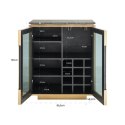 Richmond Interiors RICHMOND komoda FINSBURY 101 cm - mosiądz, szkło, marmur, MDF Richmond Interiors RICHMOND komoda FINSBURY 101 cm - mosiądz, szkło, marmur, MDF