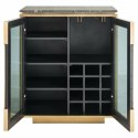 Richmond Interiors RICHMOND komoda FINSBURY 101 cm - mosiądz, szkło, marmur, MDF Richmond Interiors RICHMOND komoda FINSBURY 101 cm - mosiądz, szkło, marmur, MDF