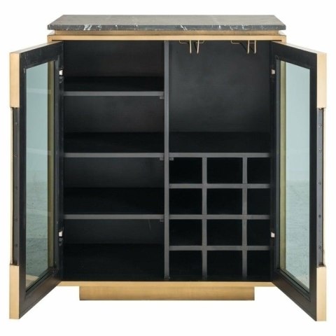 Richmond Interiors RICHMOND komoda FINSBURY 101 cm - mosiądz, szkło, marmur, MDF Richmond Interiors RICHMOND komoda FINSBURY 101 cm - mosiądz, szkło, marmur, MDF
