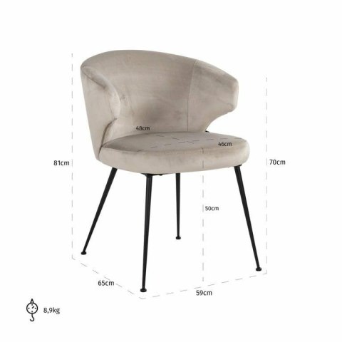 Richmond Interiors RICHMOND krzesło XANDRA jasnobeżowe Richmond Interiors RICHMOND krzesło XANDRA jasnobeżowe
