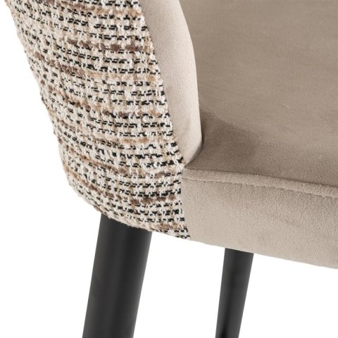 Richmond Interiors RICHMOND krzesło barowe TABITHA beżowe - trudnopalne Richmond Interiors RICHMOND krzesło barowe TABITHA beżowe - trudnopalne