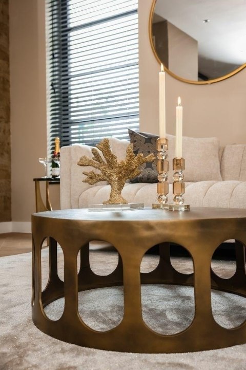 Richmond Interiors RICHMOND stolik kawowy DU PONT szczotkowane złoto Richmond Interiors RICHMOND stolik kawowy DU PONT szczotkowane złoto