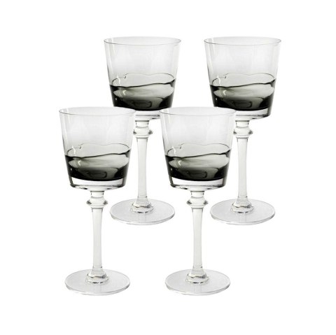 Kare Design KARE komplet 4 kieliszków do czerwonego wina MIMI 21 cm szary Kare Design KARE komplet 4 kieliszków do czerwonego wina MIMI 21 cm szary