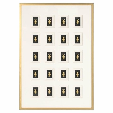 Richmond Interiors RICHMOND obraz BEAR BLOCK 3D 100x70 cm Richmond Interiors RICHMOND obraz BEAR BLOCK 3D 100x70 cm
