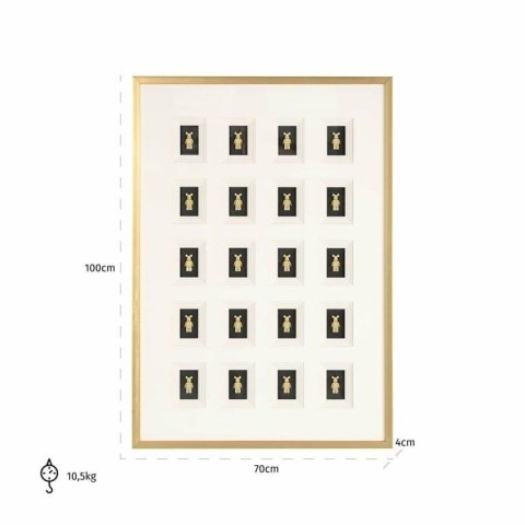 Richmond Interiors RICHMOND obraz BEAR BLOCK 3D 100x70 cm Richmond Interiors RICHMOND obraz BEAR BLOCK 3D 100x70 cm