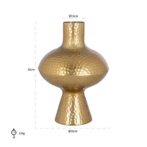 Richmond Interiors RICHMOND wazon CAITLYN S złoty Richmond Interiors RICHMOND wazon CAITLYN S złoty