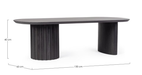 Bizzotto BIZZOTTO stolik kawowy ORISSA 130x65 czarny Bizzotto BIZZOTTO stolik kawowy ORISSA 130x65 czarny