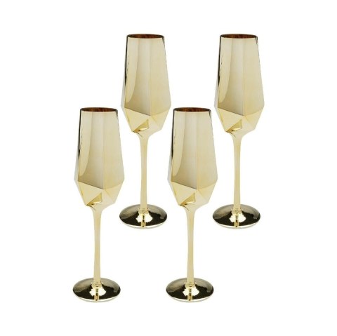 Kare Design KARE komplet 4 kieliszków do szampana DIAMOND 365 ml złoty Kare Design KARE komplet 4 kieliszków do szampana DIAMOND 365 ml złoty