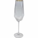 Kare Design KARE komplet 4 kieliszków do szampana DIAMOND RIM 360 ml
