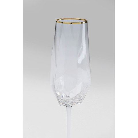 Kare Design KARE komplet 4 kieliszków do szampana DIAMOND RIM 360 ml Kare Design KARE komplet 4 kieliszków do szampana DIAMOND RIM 360 ml