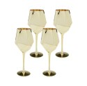 Kare Design KARE komplet 4 kieliszków do wina DIAMOND 660 ml złoty Kare Design KARE komplet 4 kieliszków do wina DIAMOND 660 ml złoty