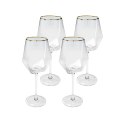 Kare Design KARE komplet 4 kieliszków do wina DIAMOND RIM 525 ml Kare Design KARE komplet 4 kieliszków do wina DIAMOND RIM 525 ml