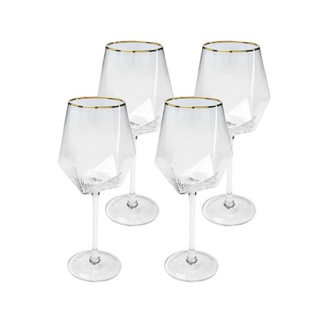 Kare Design KARE komplet 4 kieliszków do wina DIAMOND RIM 525 ml Kare Design KARE komplet 4 kieliszków do wina DIAMOND RIM 525 ml