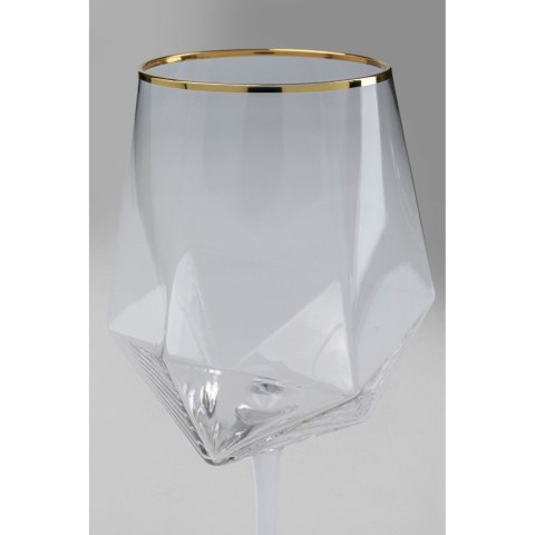 Kare Design KARE komplet 4 kieliszków do wina DIAMOND RIM 525 ml Kare Design KARE komplet 4 kieliszków do wina DIAMOND RIM 525 ml