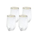 Kare Design KARE komplet 4 szklanek DIAMOND RIM 510 ml