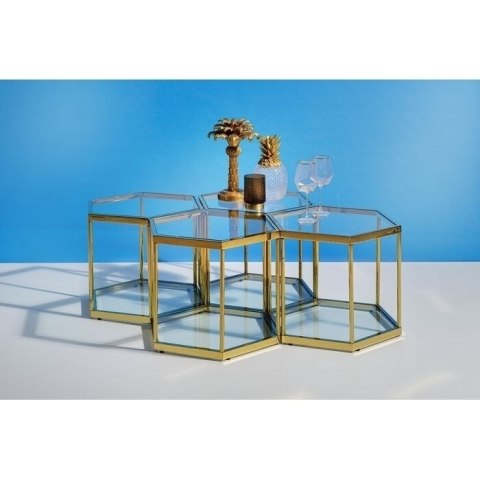 Kare Design KARE stolik kawowy COMB GOLD 45 złoty Kare Design KARE stolik kawowy COMB GOLD 45 złoty