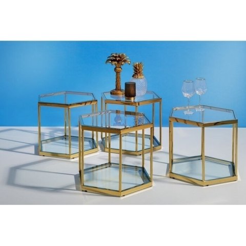 Kare Design KARE stolik kawowy COMB GOLD 45 złoty Kare Design KARE stolik kawowy COMB GOLD 45 złoty