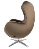 King Home Fotel EGG SZEROKI VELVET ciemny brąz.81 - welur, podstawa stal King Home Fotel EGG SZEROKI VELVET ciemny brąz.81 - welur, podstawa stal