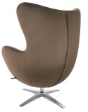 King Home Fotel EGG SZEROKI VELVET ciemny brąz.81 - welur, podstawa stal King Home Fotel EGG SZEROKI VELVET ciemny brąz.81 - welur, podstawa stal
