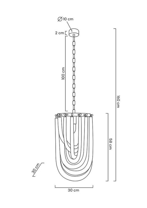 Moosee MOOSEE lampa wisząca MURANO L złota Moosee MOOSEE lampa wisząca MURANO L złota