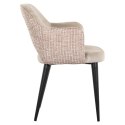 Richmond Interiors RICHMOND krzesło GIOVANNA beżowy welur / trendy róż Richmond Interiors RICHMOND krzesło GIOVANNA beżowy welur / trendy róż