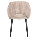 Richmond Interiors RICHMOND krzesło GIOVANNA beżowy welur / trendy róż Richmond Interiors RICHMOND krzesło GIOVANNA beżowy welur / trendy róż