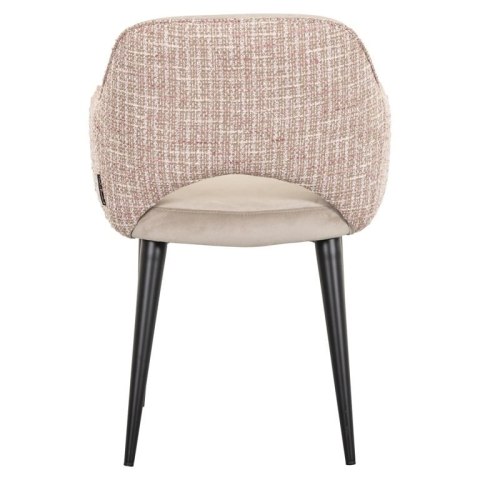 Richmond Interiors RICHMOND krzesło GIOVANNA beżowy welur / trendy róż Richmond Interiors RICHMOND krzesło GIOVANNA beżowy welur / trendy róż