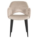 Richmond Interiors RICHMOND krzesło GIOVANNA beżowy welur / trendy róż Richmond Interiors RICHMOND krzesło GIOVANNA beżowy welur / trendy róż