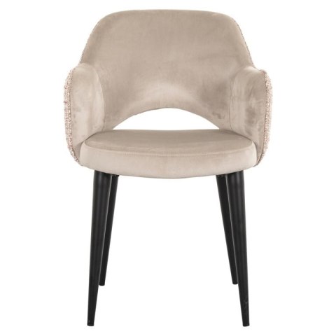 Richmond Interiors RICHMOND krzesło GIOVANNA beżowy welur / trendy róż Richmond Interiors RICHMOND krzesło GIOVANNA beżowy welur / trendy róż
