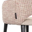 Richmond Interiors RICHMOND krzesło GIOVANNA beżowy welur / trendy róż Richmond Interiors RICHMOND krzesło GIOVANNA beżowy welur / trendy róż