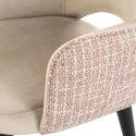 Richmond Interiors RICHMOND krzesło GIOVANNA beżowy welur / trendy róż Richmond Interiors RICHMOND krzesło GIOVANNA beżowy welur / trendy róż