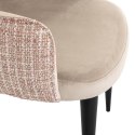 Richmond Interiors RICHMOND krzesło GIOVANNA beżowy welur / trendy róż Richmond Interiors RICHMOND krzesło GIOVANNA beżowy welur / trendy róż