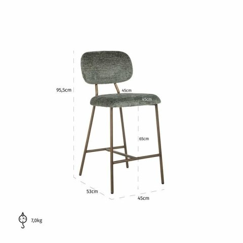 Richmond Interiors RICHMOND krzesło barowe XENIA 65 cm zielone Richmond Interiors RICHMOND krzesło barowe XENIA 65 cm zielone