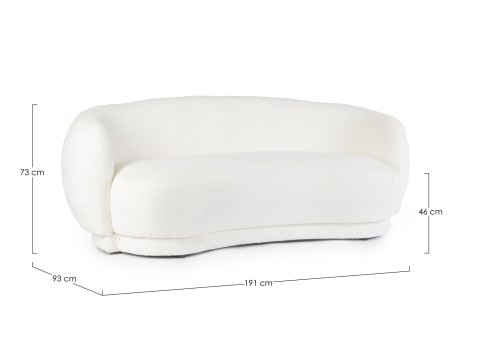 Bizzotto BIZZOTTO sofa 2-osobowa TECLA biała Bizzotto BIZZOTTO sofa 2-osobowa TECLA biała
