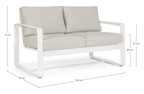 Bizzotto BIZZOTTO sofa 2-osobowa ogrodowa MERRIGAN beżowa Bizzotto BIZZOTTO sofa 2-osobowa ogrodowa MERRIGAN beżowa