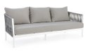 Bizzotto BIZZOTTO sofa 3-osobowa ogrodowa FLORENCIA biała / szara Bizzotto BIZZOTTO sofa 3-osobowa ogrodowa FLORENCIA biała / szara