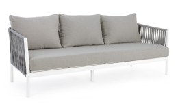 Bizzotto BIZZOTTO sofa 3-osobowa ogrodowa FLORENCIA biała / szara