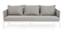 Bizzotto BIZZOTTO sofa 3-osobowa ogrodowa FLORENCIA biała / szara Bizzotto BIZZOTTO sofa 3-osobowa ogrodowa FLORENCIA biała / szara