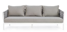 Bizzotto BIZZOTTO sofa 3-osobowa ogrodowa FLORENCIA biała / szara