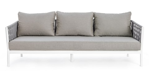 Bizzotto BIZZOTTO sofa 3-osobowa ogrodowa FLORENCIA biała / szara Bizzotto BIZZOTTO sofa 3-osobowa ogrodowa FLORENCIA biała / szara